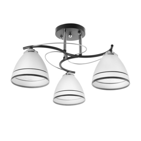 Chandelier 2026/3 E27 60W black+chrome 45x45x25 cm Bayerlux
