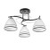 Chandelier 2026/3 E27 60W black+chrome 45x45x25 cm Bayerlux