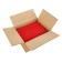 Antique candle, 2.2x 25 cm, lacquered red