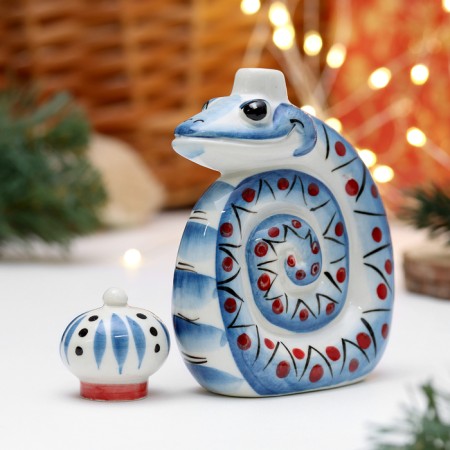 Porcelain flask "Petersky Snake", 13 cm, 100 ml-4