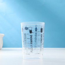 A glass of measured 