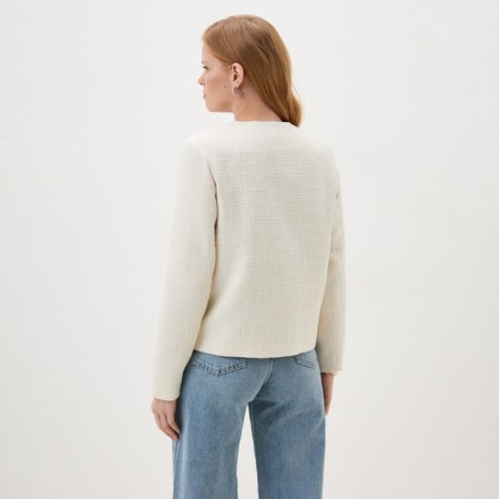 Women's tweed jacket mist r.48, milk-3