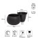 Beton Bowl flowers, 29 × 19.5 × 2 cm, black