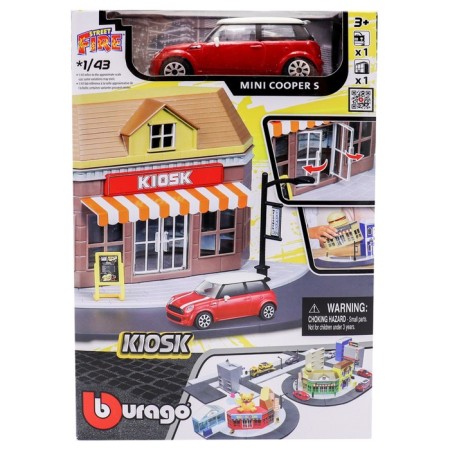 Набор игровой Bburago «Построй свой город! Киоск», с машинкой Street Fire, 1:43-2