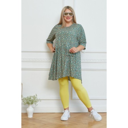 Female legins, size 56, light yellow color-1