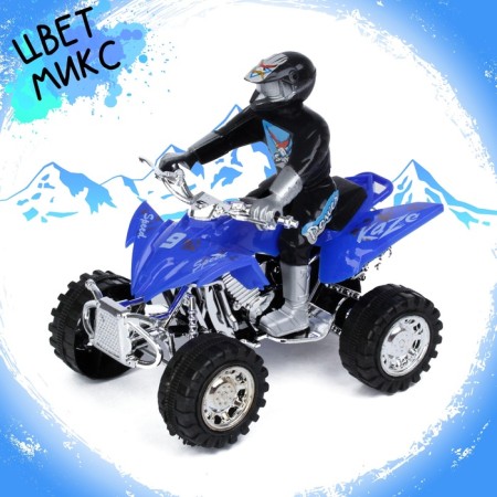 Inertial “Quadrik” motorcycle, with a racer, MIX color-4