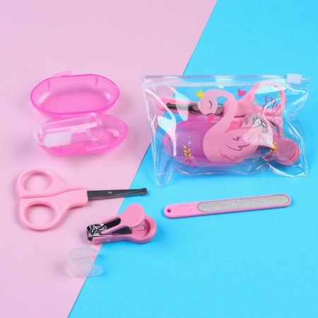 Manicure children's set "for baby", 4 subjects: scissors, knipser, saw, brush