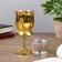 Climber Plastic, glass for 1 candle "rose" glass on the leg gold 13x6x6 cm