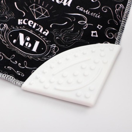 Bandana Bibsord/Snobyer for feeding waterproof with a teether, on the button, mix-4