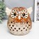 Ceramics candlestick for 1 candle "Forest Eagle owl" 15x12x12 cm