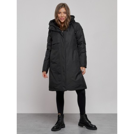 Coat insulated winter female, size 50, black color