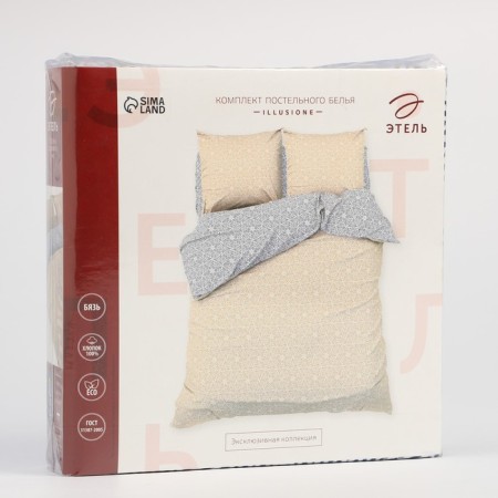 Bed linen Ethel 2 joint venture Illusione, 175x215 cm, 200x220 cm, 70x70 cm -2 pcs, calico-6