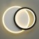 Sconces "circles" LED 42W white-black D.20cm