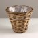 Kashpo wicker, d25xh20cm, gray, rattan