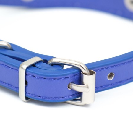 A greenhouse-gap with a puppy, 29-32 x 2.5 cm, artificial leather, blue-2