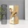 Ceramics candlestick per 1 candle "bend" d = 3.5 cm gold 6.5x6.5x17.5 cm