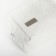 Cosmetic bag at the lightning textura, white color