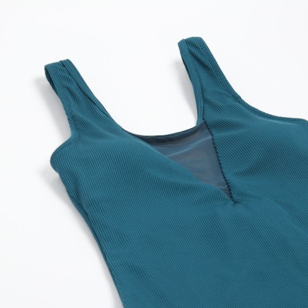 Women's swimsuit mock in Minaku Rubber Monophone color green, size 46-8