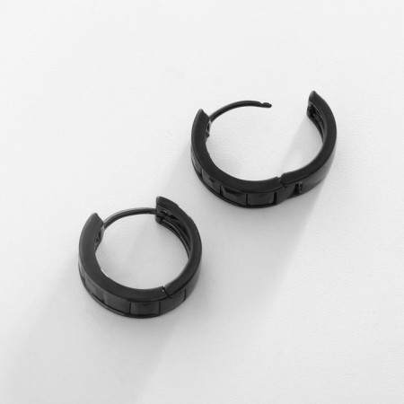 Cooping earrings Xuping mystery, black color, d = 1.5 cm-1