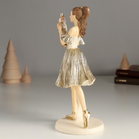 Polystone souvenir "Girl dancing with a Nutcracker" 9x8.5x22 cm-1
