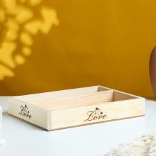 Wooden Kashpo, 27.5 × 20 × 4.5 cm 