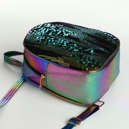 Baby backpack, 20*9*23, lightning department, sparkles, lilac-green-6