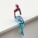 Souvenir Polystone "Man in Headphones" pink-blue 5.9x9.4x23 cm