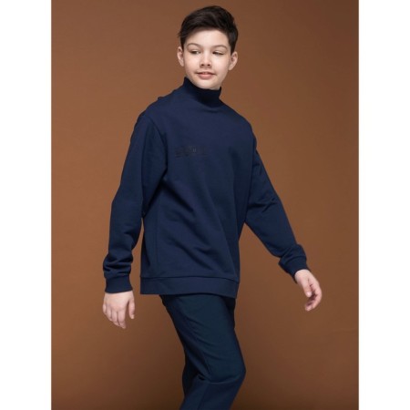 Sweatshirt for boys, height 134 cm, dark blue color-7