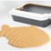 Rug for a bowl and a fish tray, beige, 42x32 cm