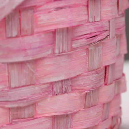 Wicker basket, 26x12/30 cm, bamboo, lilac, pink, mix-9
