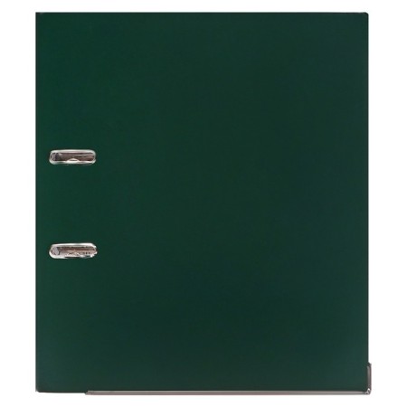 A4, 50 mm registrar, calligrata, PVC, embossing "flax", metal edging, pocket for a spine, collected, green, mix-2