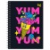 Note book A6, 80 sheets in a cage on a rowing "Neon delight", a solid cover, matte lamination, selective varnish, mix