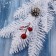 Branch artificial decorative "snow-white" cones silver-berry 60 cm