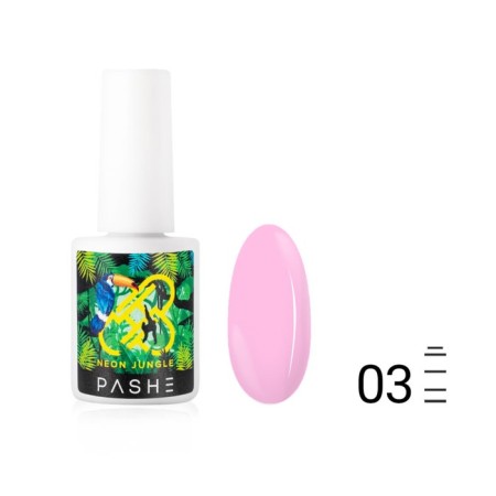 Pashe Neon Jungle gel polish, No. 03 Direct pink, 9 ml