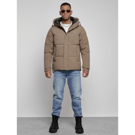 Male winter jacket, size 52, brown color