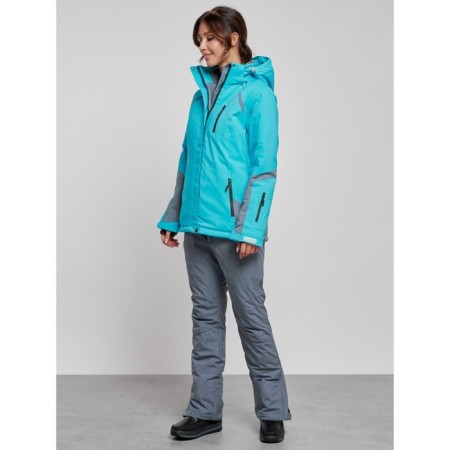 Ski costume female winter, size 50, blue color-1