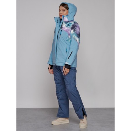 Ski jacket female winter, size 58, blue color-12
