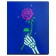A notebook of 48 sheets in a cage on a board "Skeleton", a cover coated cardboard, VD-flus, fluorescent paint, mix