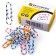 Office paper clips 28 mm, colored, 100 pieces, cardboard box