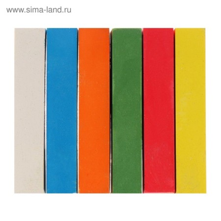 Color crayons for asphalt 6 pieces "Algem", square-3