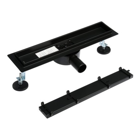 TIM BAD554002BK, 70 x 400 mm, tiles, siphon with a rotation angle of 360 °, black-matte-1