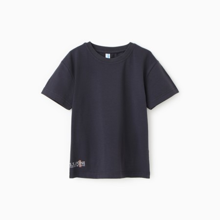 T-shirt for a boy, dark gray color, height 140 cm