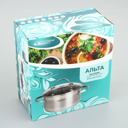 Poster "Alta", 5.2 l, d = 24 cm, capsule, glass cover, induction-5