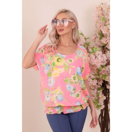 Female blouse, size 48, pink color-2