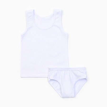 Kit (T -shirt, panties) for boy A.7175, white color, height 122 cm (32)