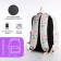 A backpack with a zipper, bag, cosmetic bag, pink color