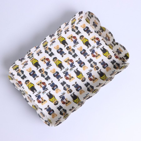 Cookie box, confectionery packaging with PVC lid, “bears”, 20 x 30 x 8 cm-3