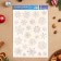Set of stickers designer "Magic Snowflakes" holographic foil, 49.3x33.6cm