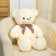Soft toy "Bear", with a bow in peas, 80 cm, white color