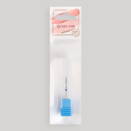 Diamond cutzes for manicure "Flame", medium grain, 2.3 × 10 mm, in a plastic case-4
